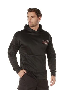 Rothco Thin Red Line Concealed Carry Hoodie Flag/Black 2066 2067 Size Medium